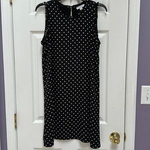 Black with white polka dots adorable shift! Size M by Katherine Barclay.